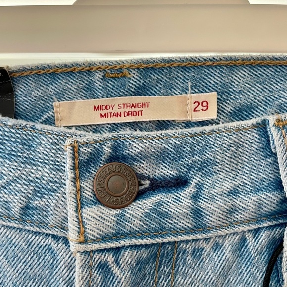 Levi's Light Blue Middy Straight Jeans NWT - Picture 6 of 9